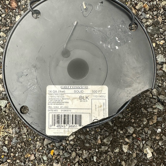 Cerrowire Black Electrical Wire Spool - Picture 1 of 4